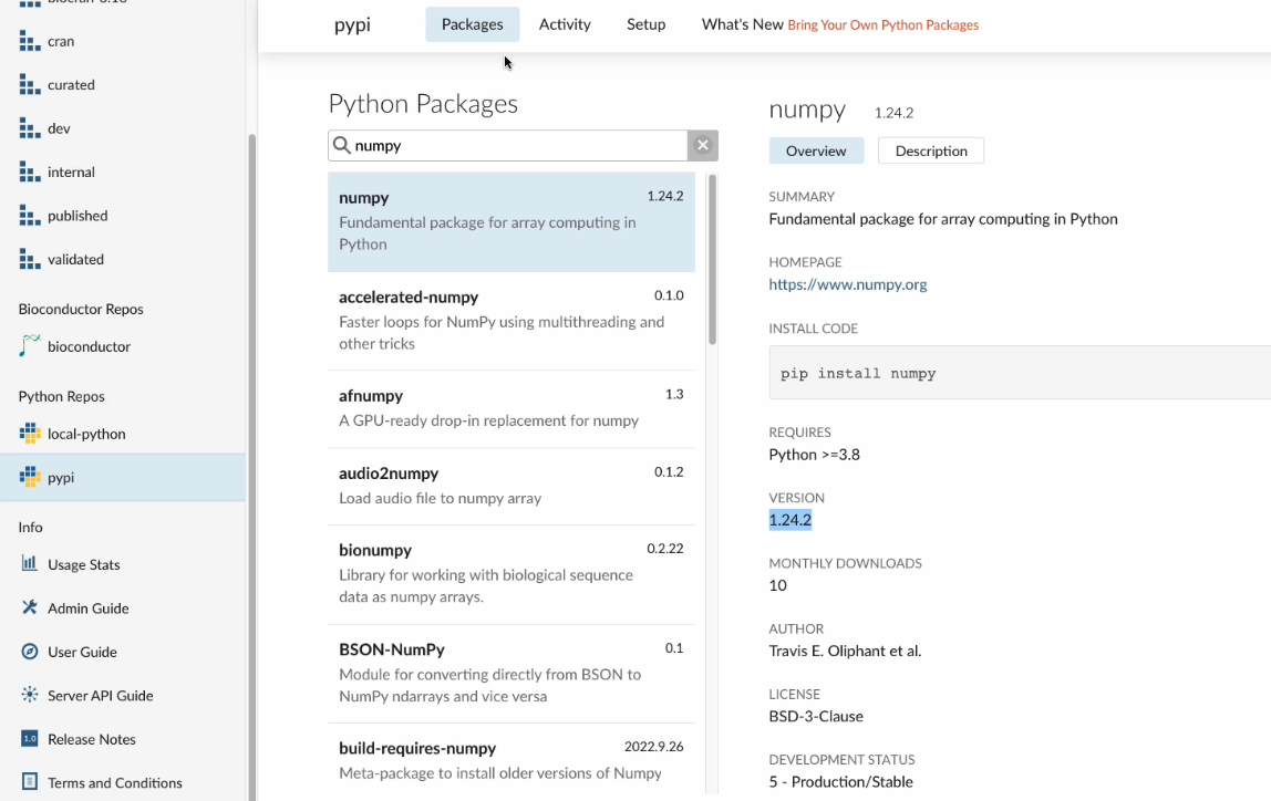 Python packages in Posit Package Manager
