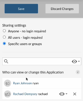 Sharing options in Posit Connect