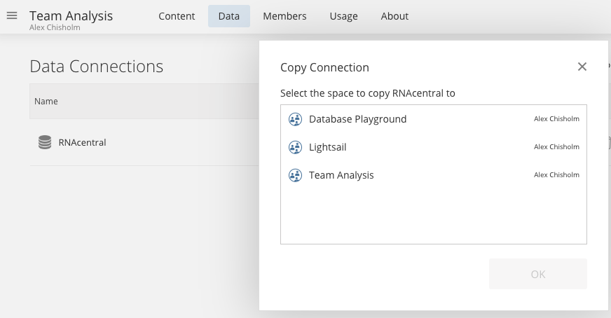 Existing connections in Posit Connect