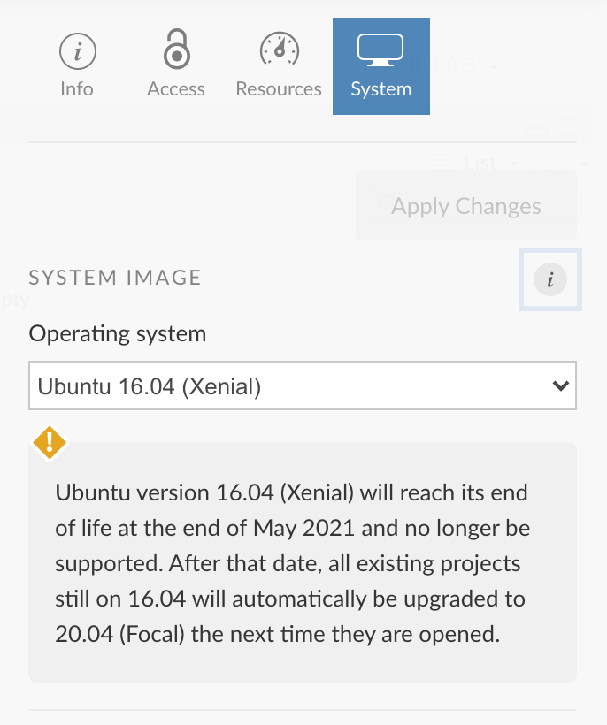 System settings