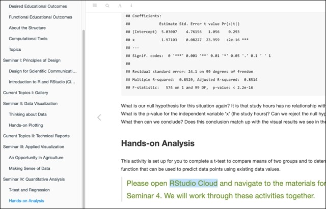 A screengrab of a lesson plan
