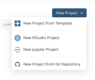 Posit Cloud Project Picker Screenshot