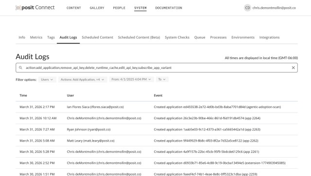 Connect Audit logs
