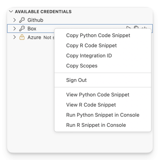 Credentials
