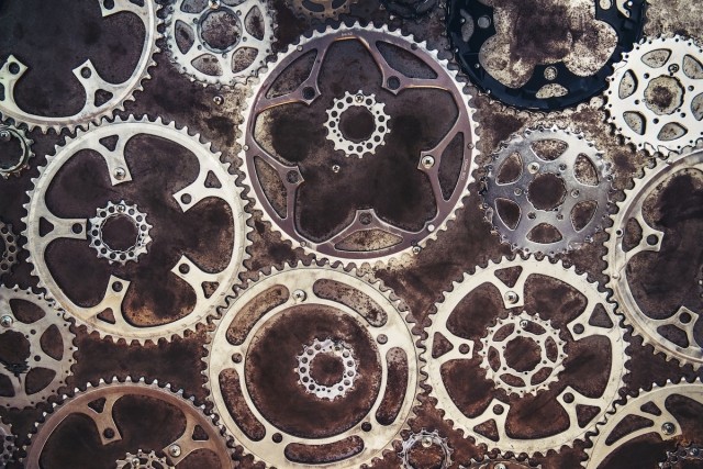 big interlocking gears