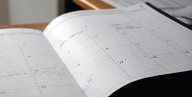 open calendar pages